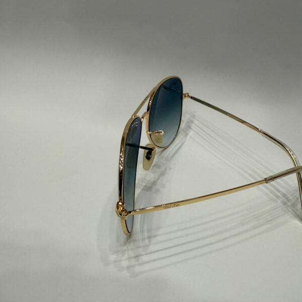 Ray-Ban Golden Frame Blue Sunglasses Avaiator Style - Image 4